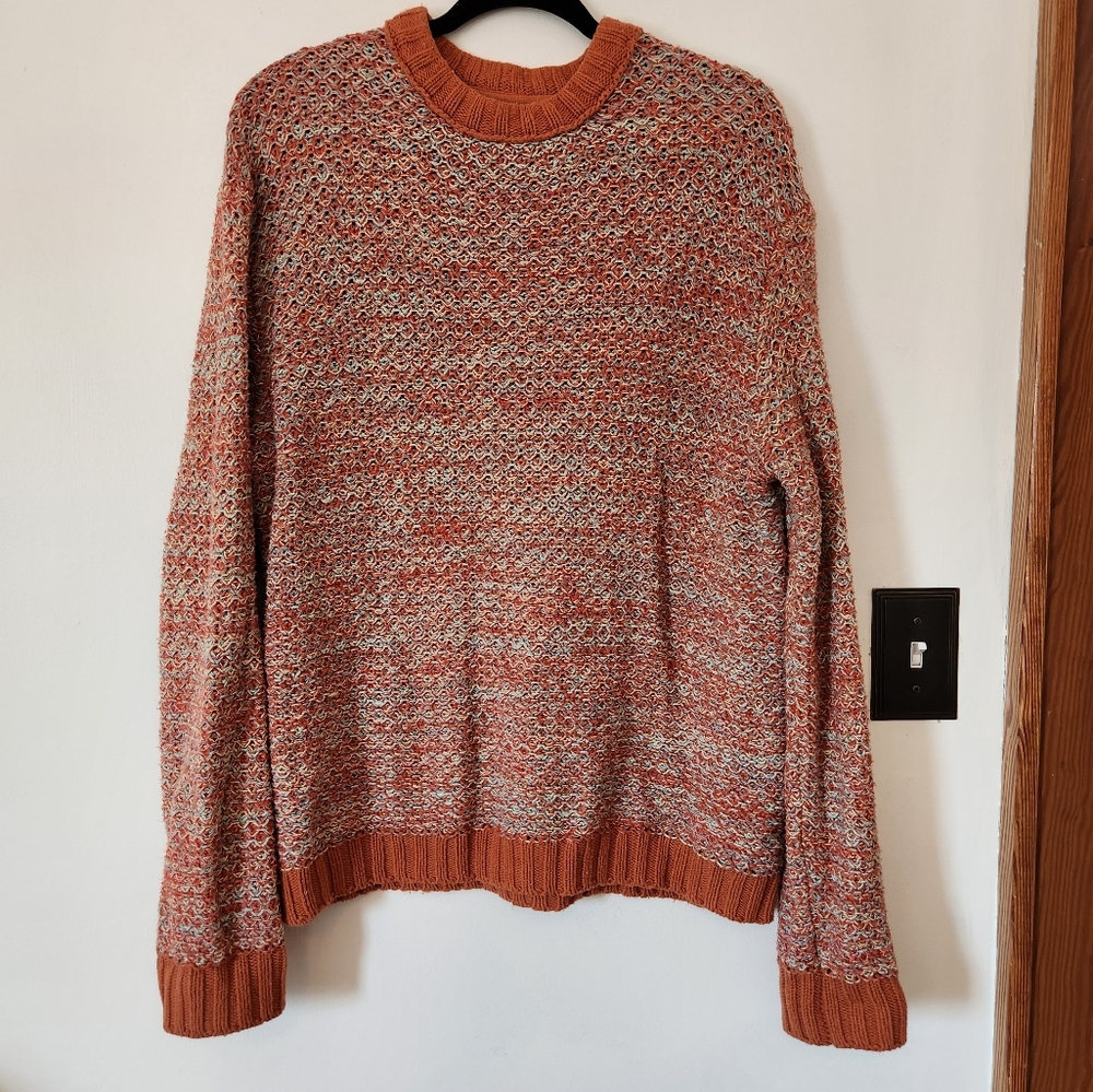 Urban Outfitters orange knit oversized pull over sweater size M